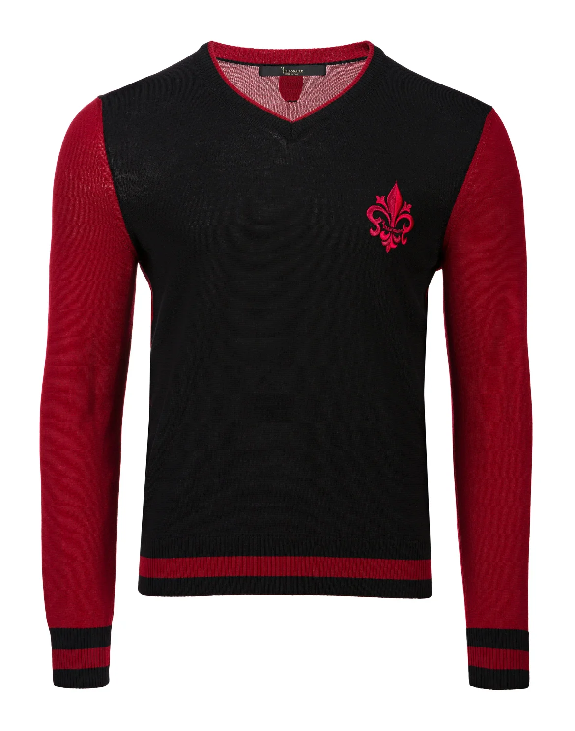 Pullover V-Neck LS Giglio, цвет: Черный