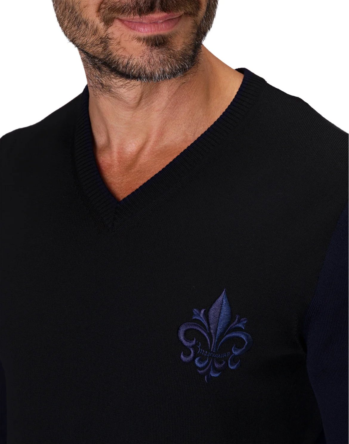 Pullover V-Neck LS Giglio, цвет: Черный