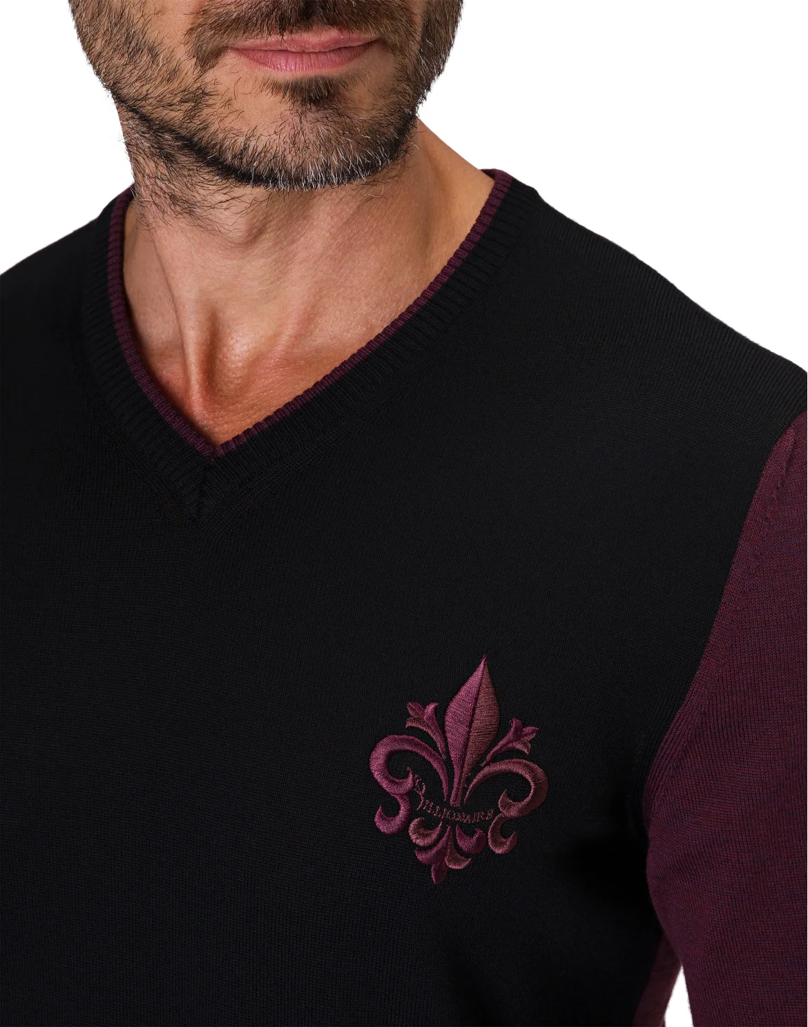 Pullover V-Neck LS Giglio, цвет: Черный