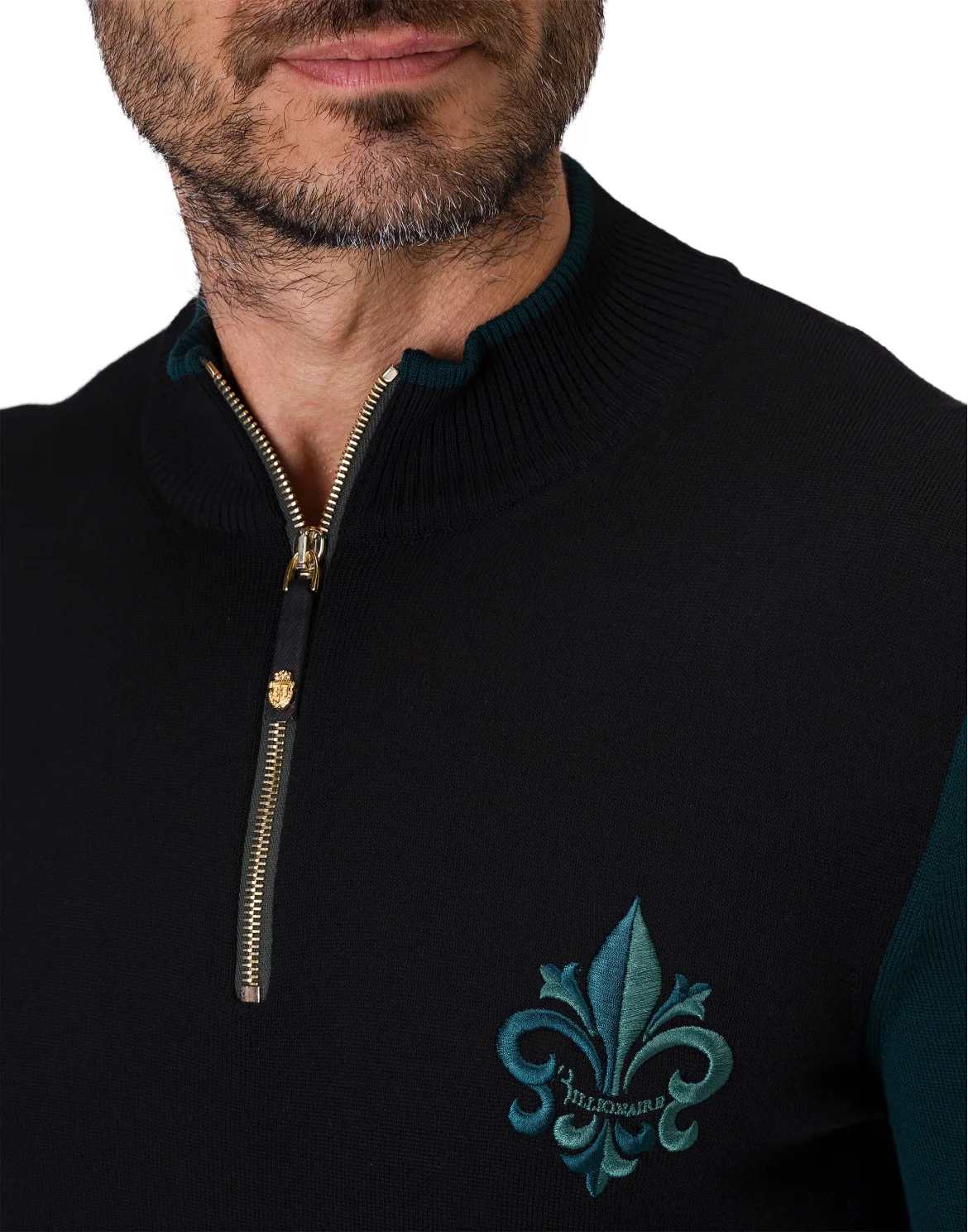 Pullover zip mock Giglio, цвет: Черный