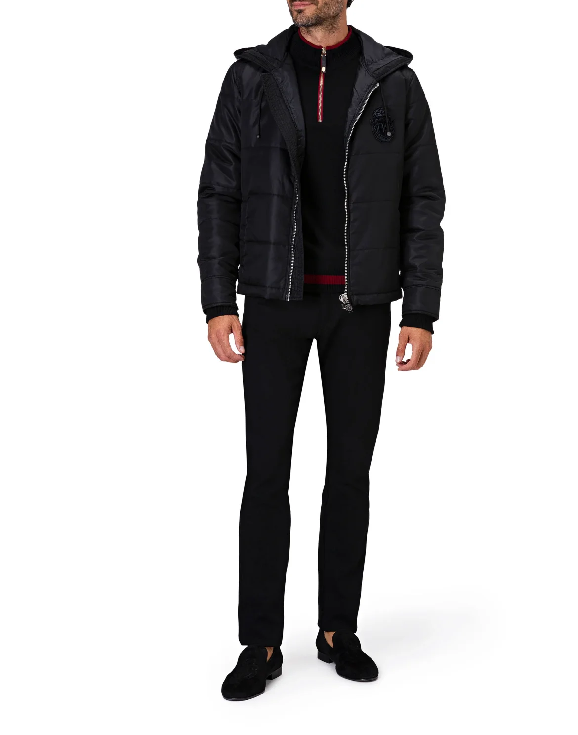 Pullover zip mock Giglio, цвет: Черный