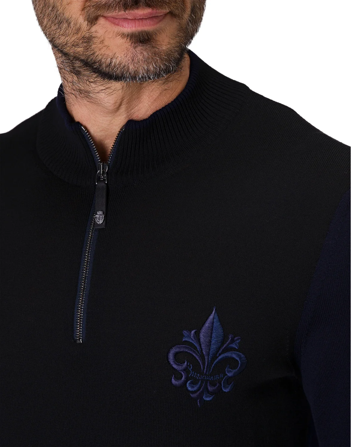 Pullover zip mock Giglio, цвет: Черный
