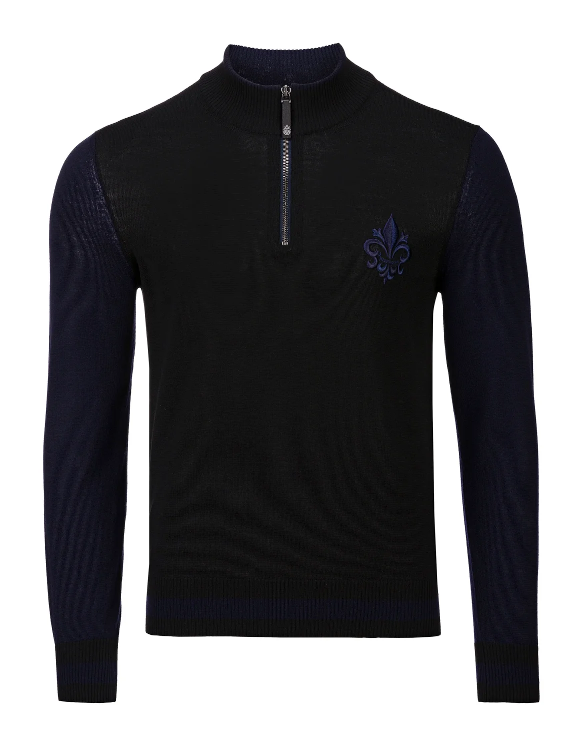Pullover zip mock Giglio, цвет: Черный