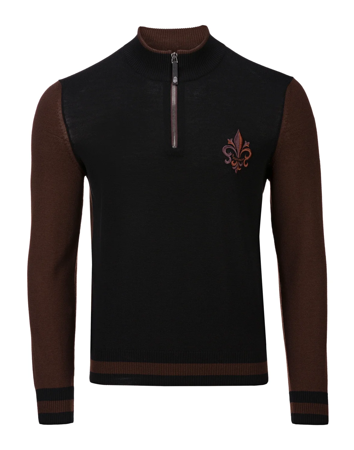 Pullover zip mock Giglio, цвет: Черный