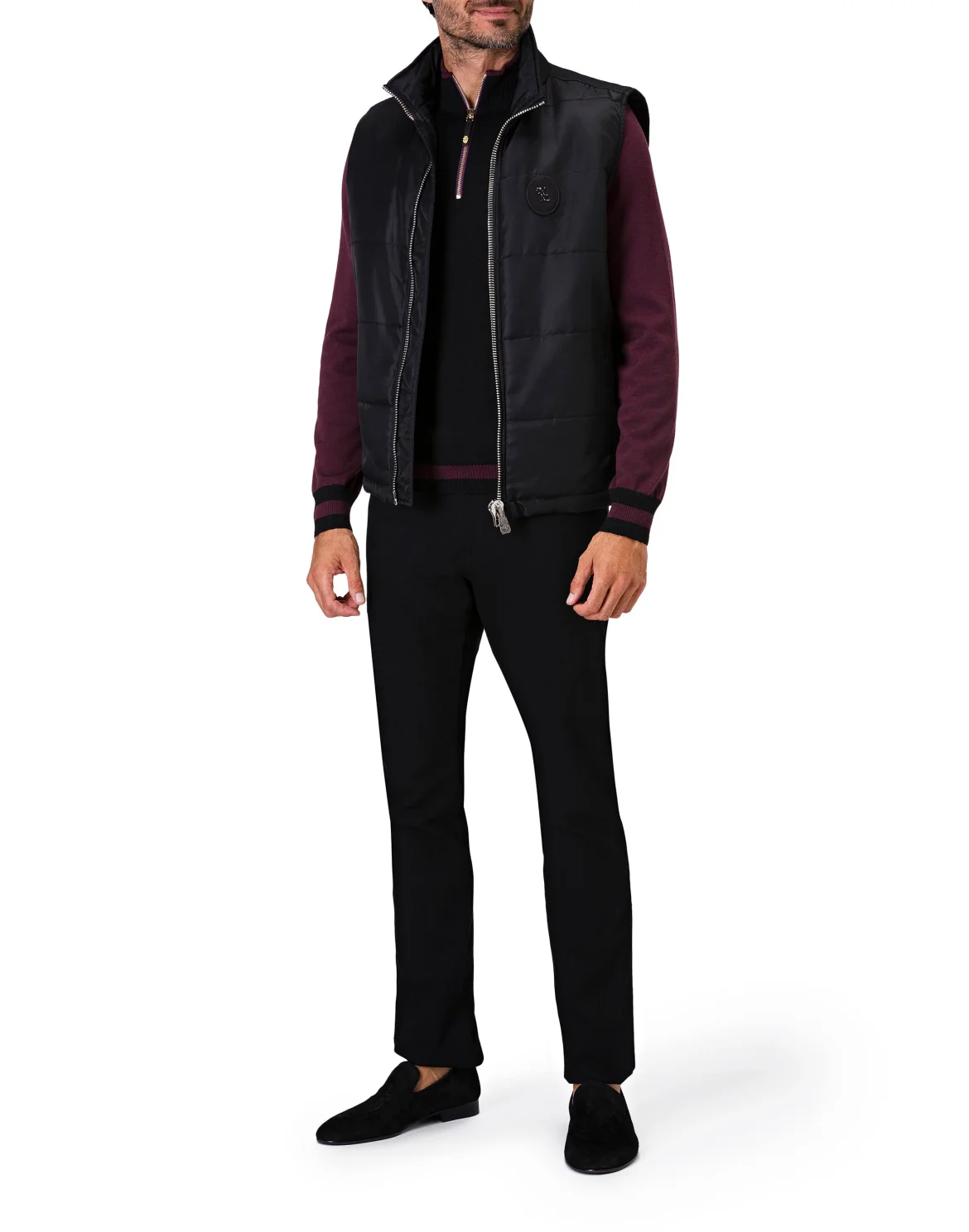 Pullover zip mock Giglio, цвет: Черный