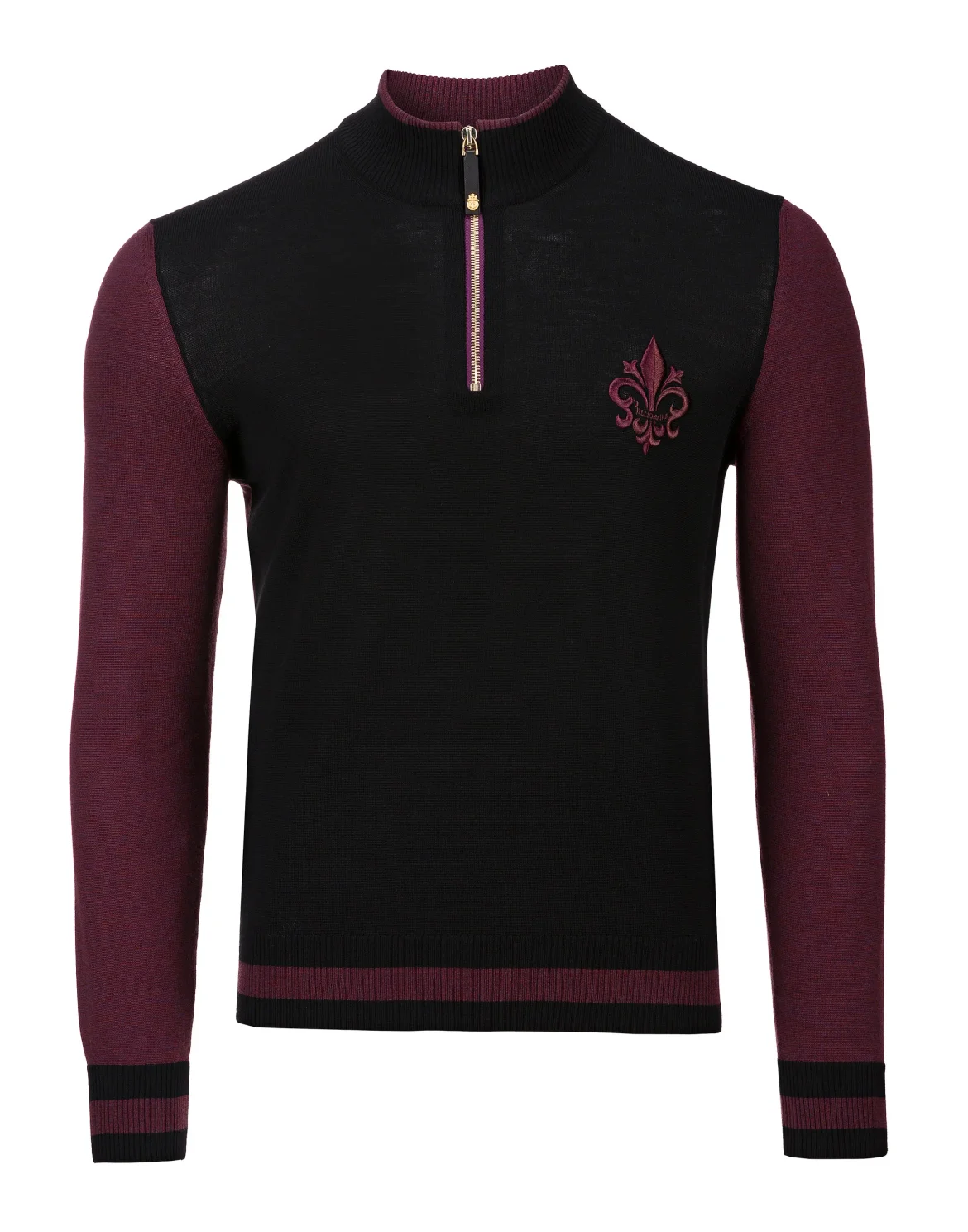 Pullover zip mock Giglio, цвет: Черный