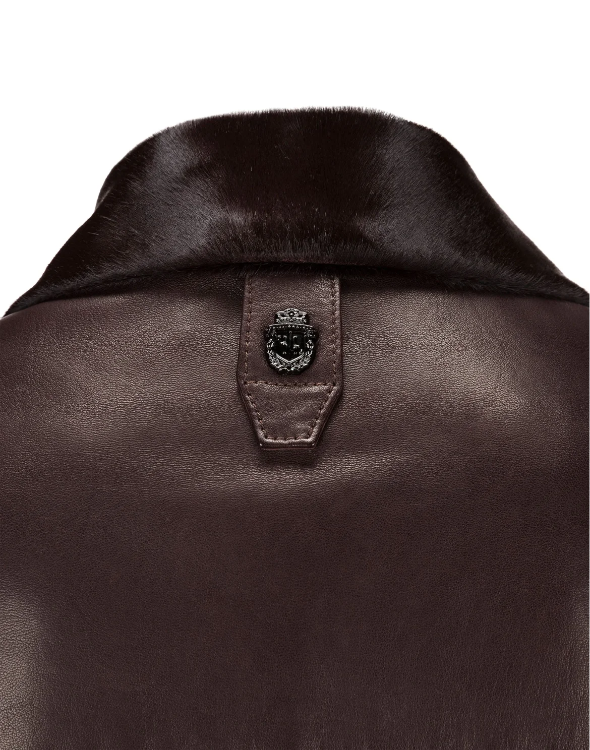 Leather Bomber Statement, цвет: Коричневый
