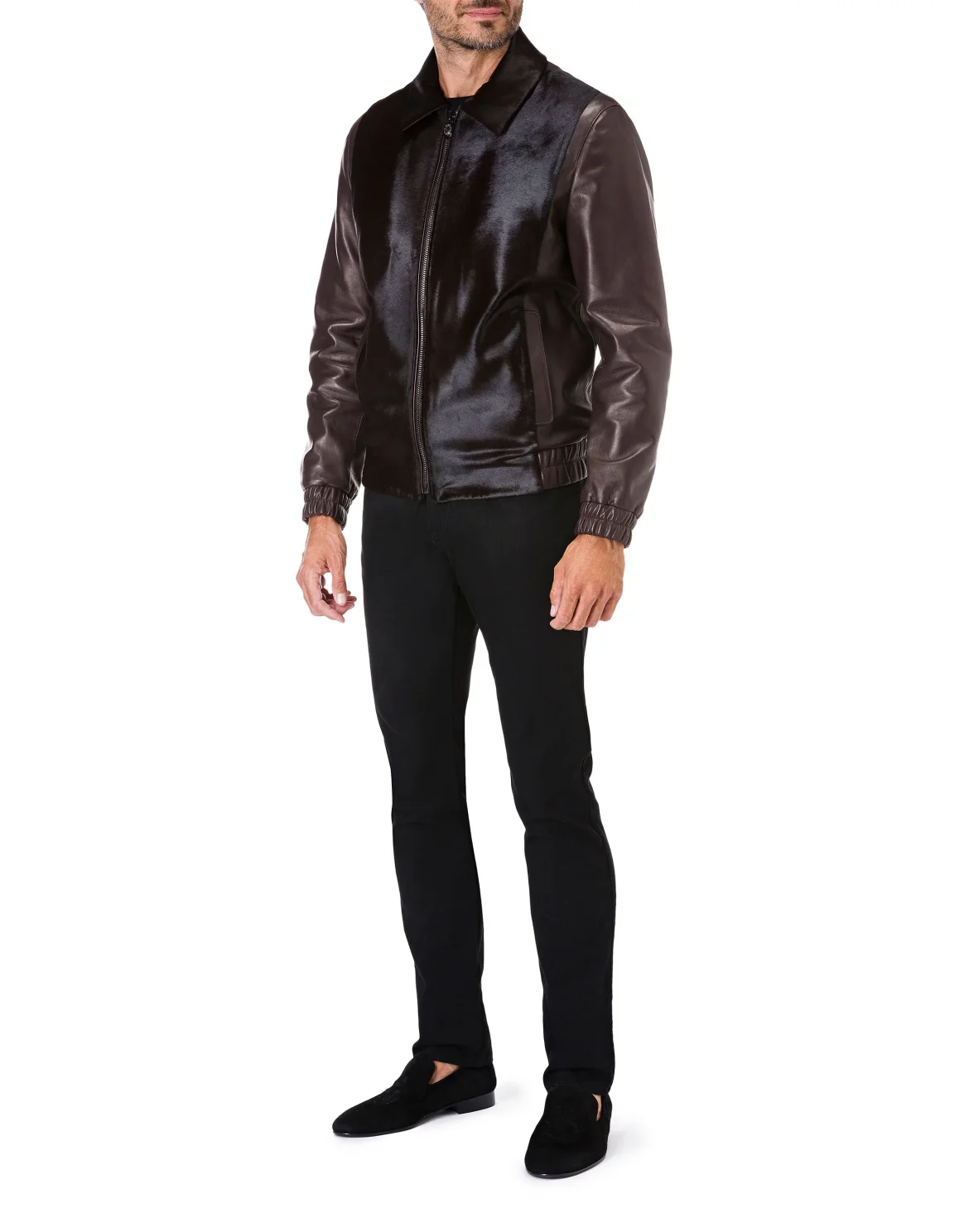 Leather Bomber Statement, цвет: Коричневый