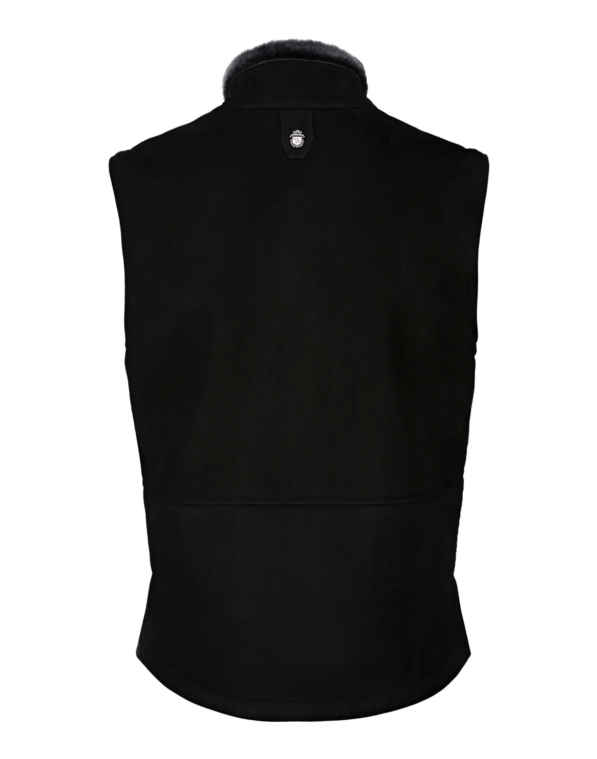 Leather Vest Short Statement, цвет: Черный