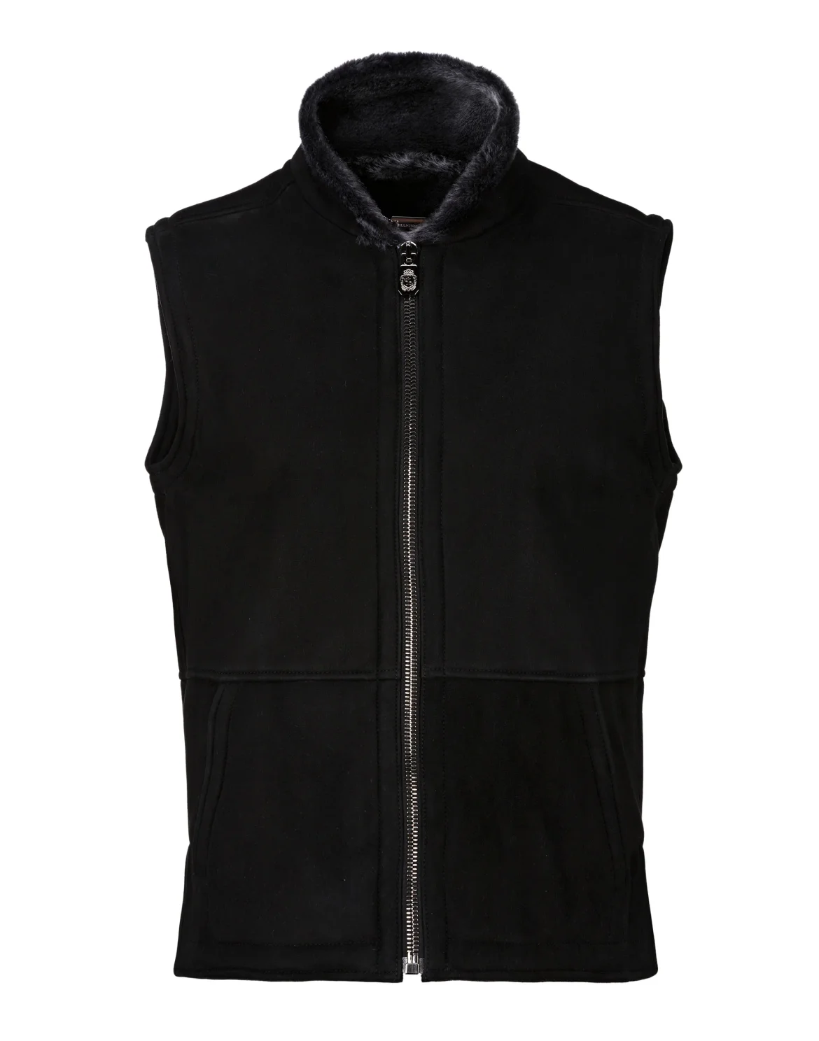 Leather Vest Short Statement, цвет: Черный
