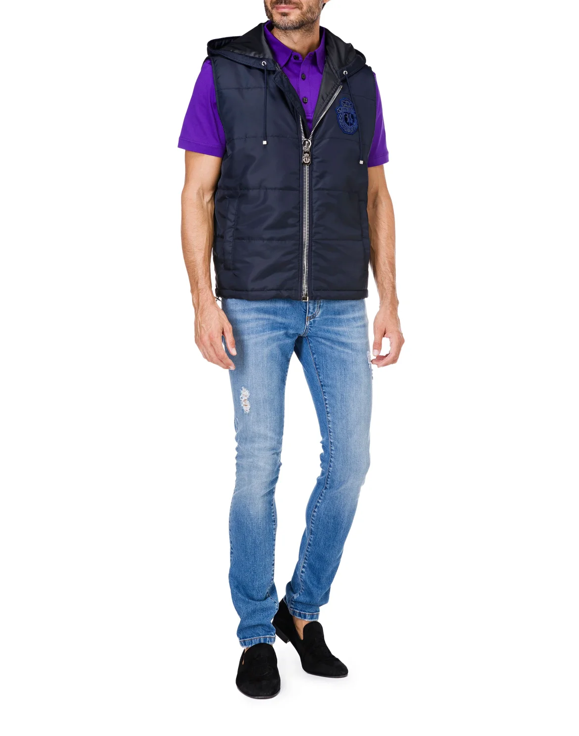 Short Vest Crest, цвет: Синий