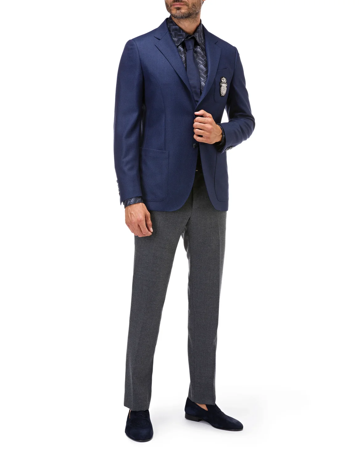 Blazer Regular Fit Crest, цвет: Синий