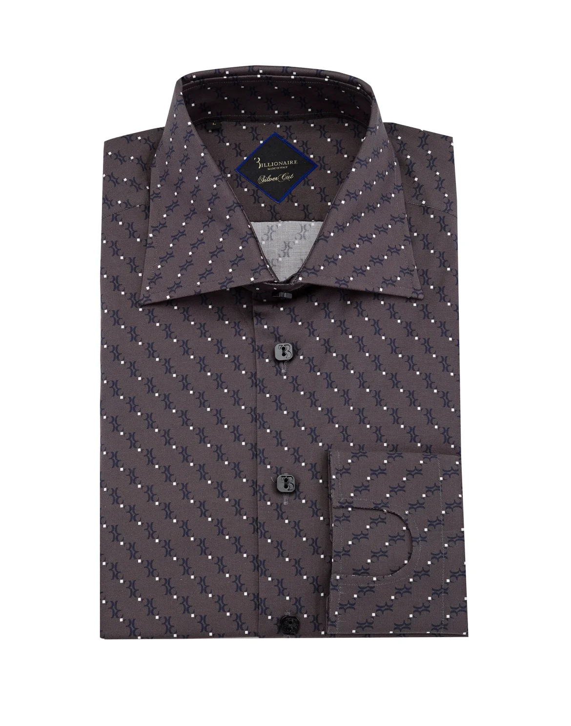 Shirt Silver Cut LS / Flavio All over BB, цвет: Серый
