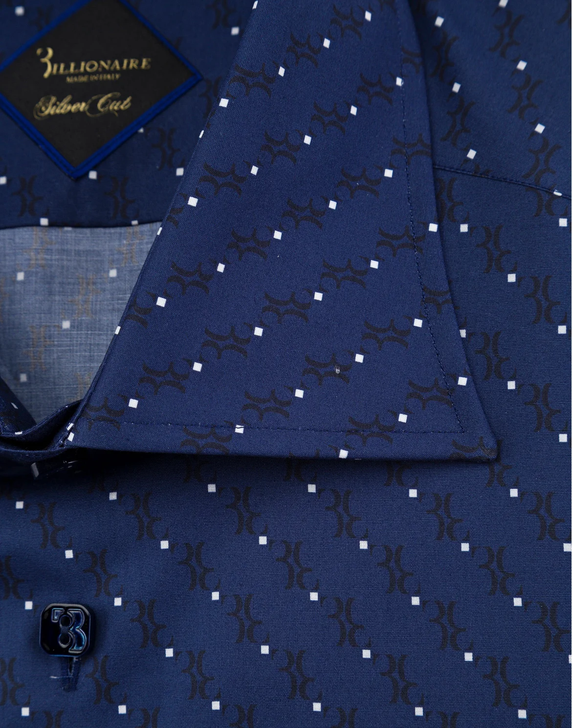 Shirt Silver Cut LS / Flavio All over BB, цвет: Синий
