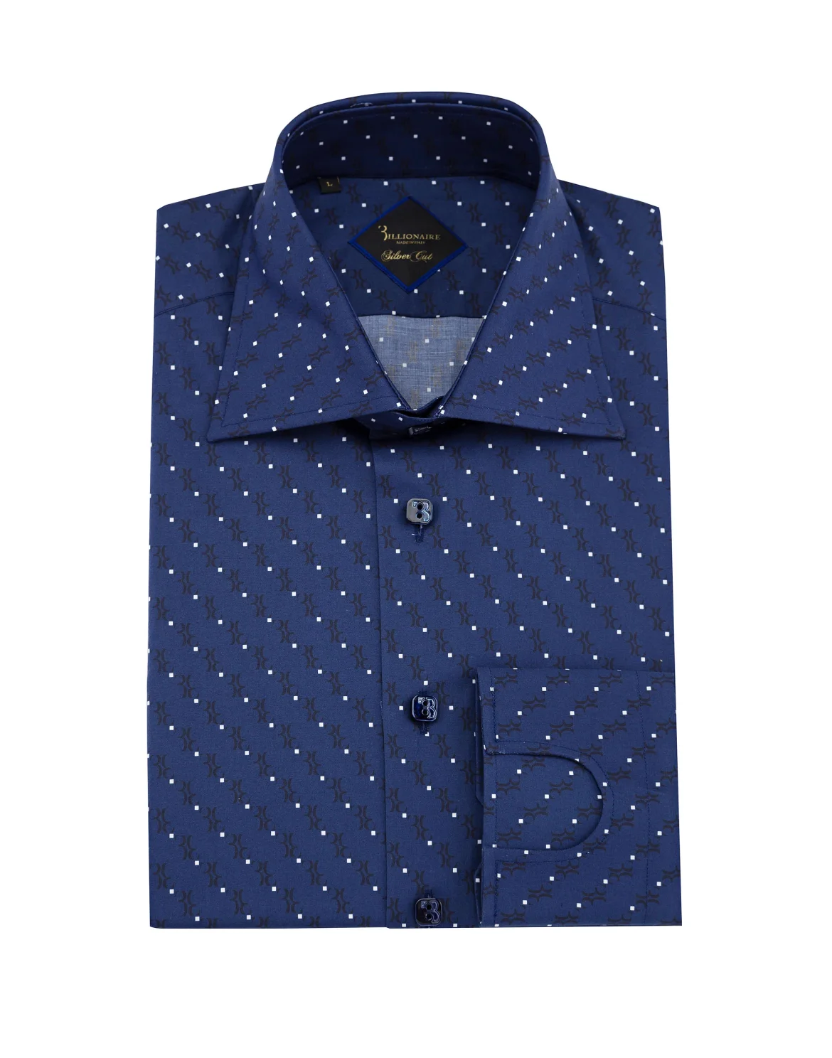 Shirt Silver Cut LS / Flavio All over BB, цвет: Синий