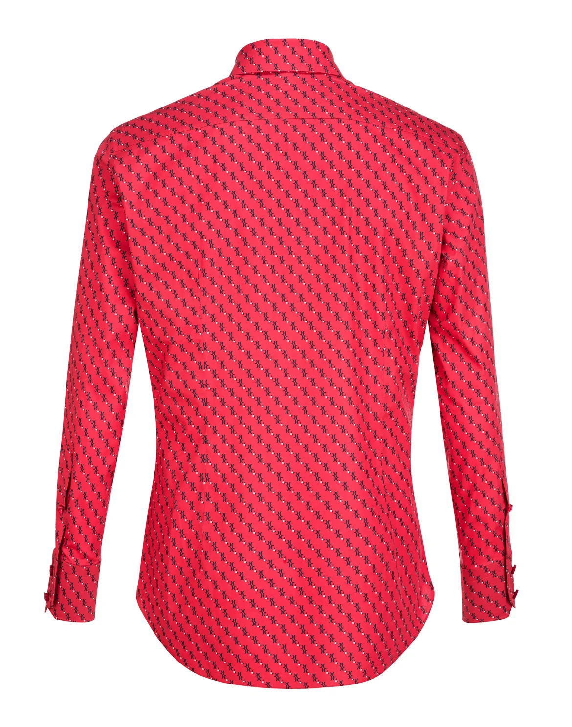 Shirt Silver Cut LS / Milano All over BB, цвет: Красный