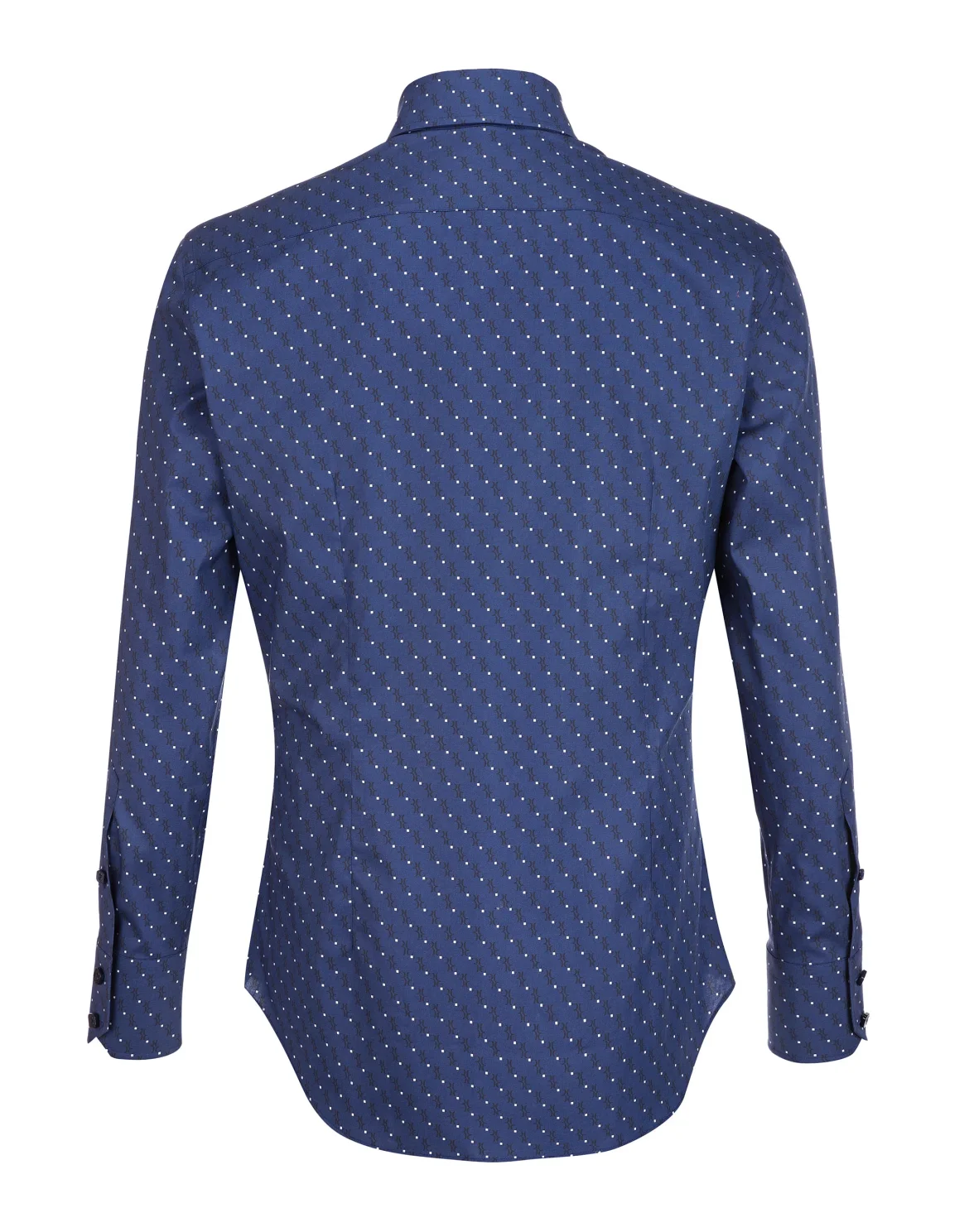Shirt Silver Cut LS / Milano All over BB, цвет: Синий
