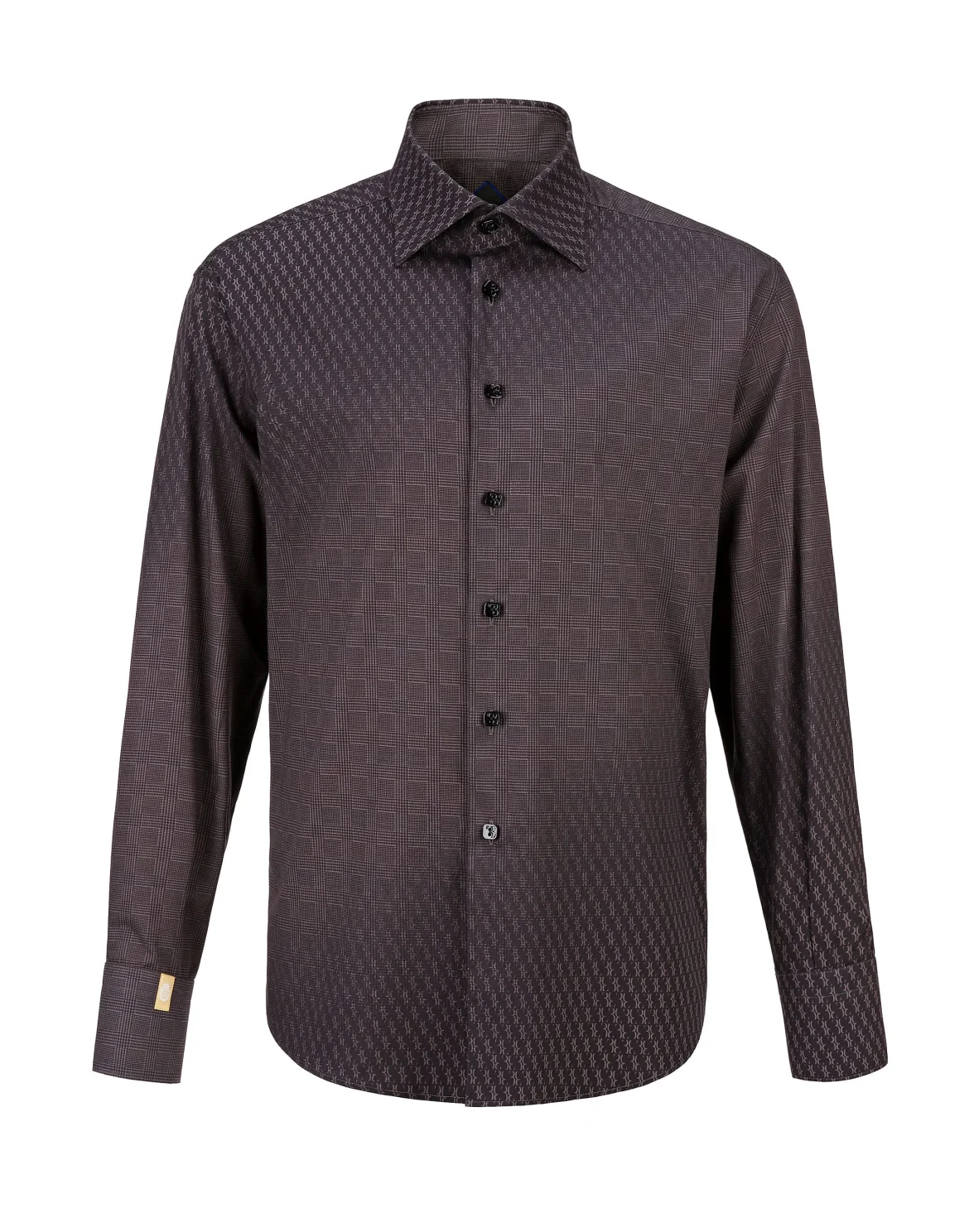 Shirt Gold Cut LS / Flavio All over BB, цвет: Черный