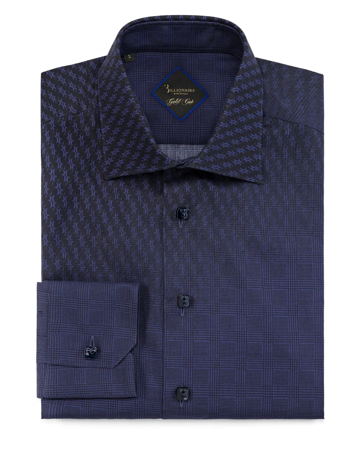 Shirt Gold Cut LS / Flavio All over BB, цвет: Синий