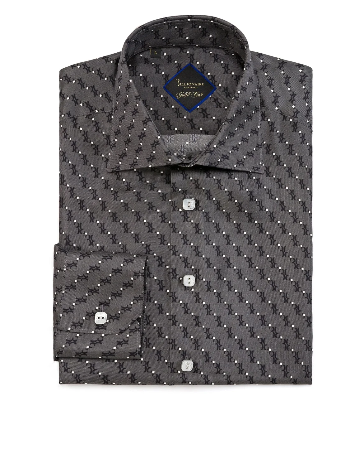 Shirt Gold Cut LS / Milano All over BB, цвет: Серый