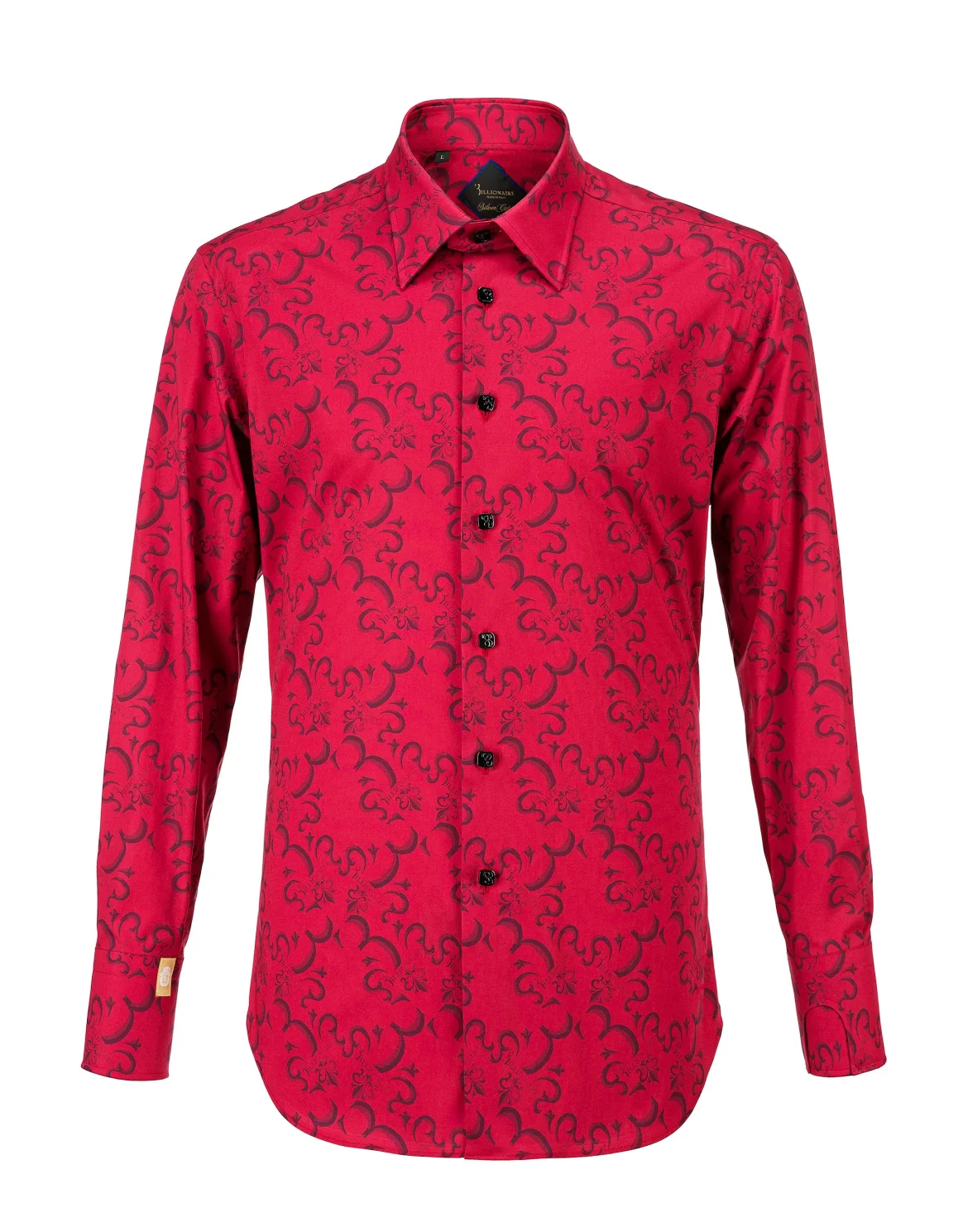 Shirt Silver Cut LS / Milano All over BB, цвет: Красный
