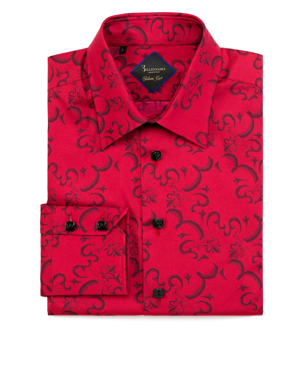 Shirt Silver Cut LS / Milano All over BB, цвет: Красный