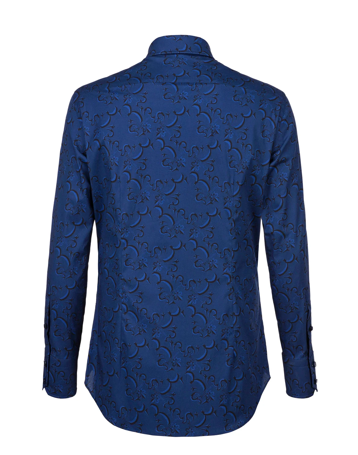 Shirt Silver Cut LS / Milano All over BB, цвет: Синий