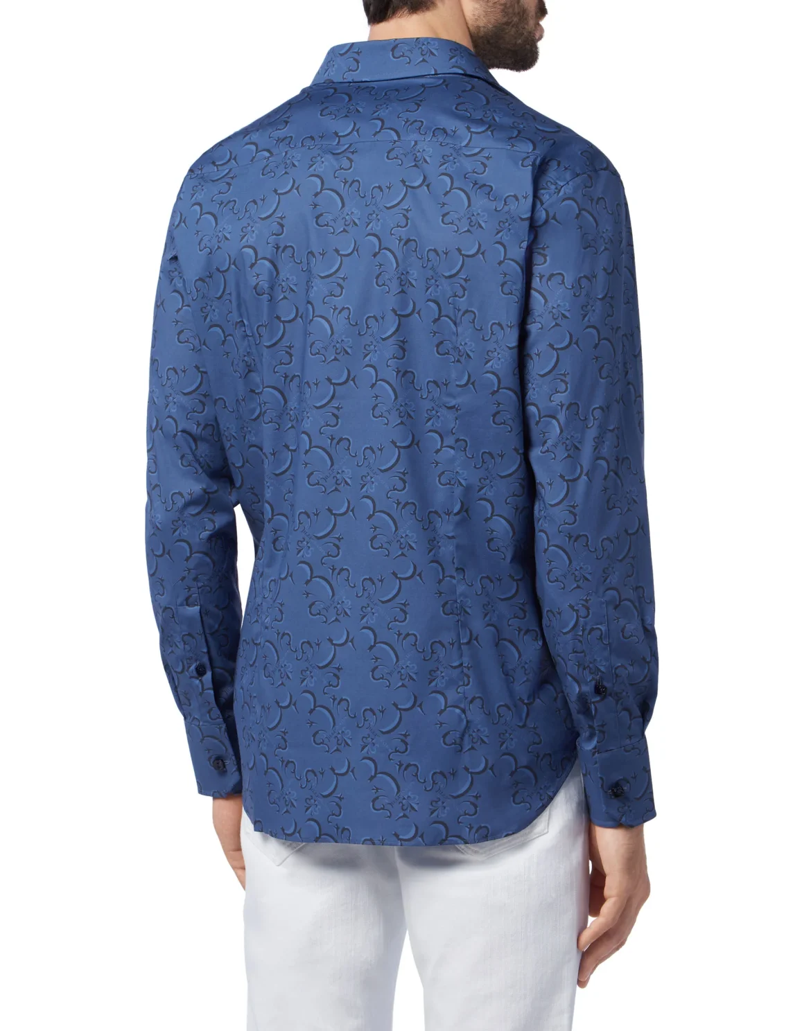Shirt Gold Cut LS / Milano All over BB, цвет: Синий