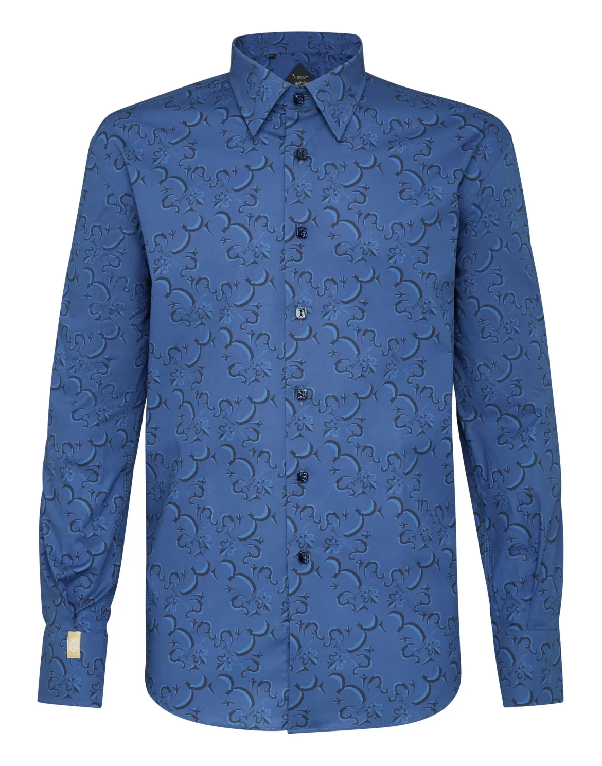 Shirt Gold Cut LS / Milano All over BB, цвет: Синий