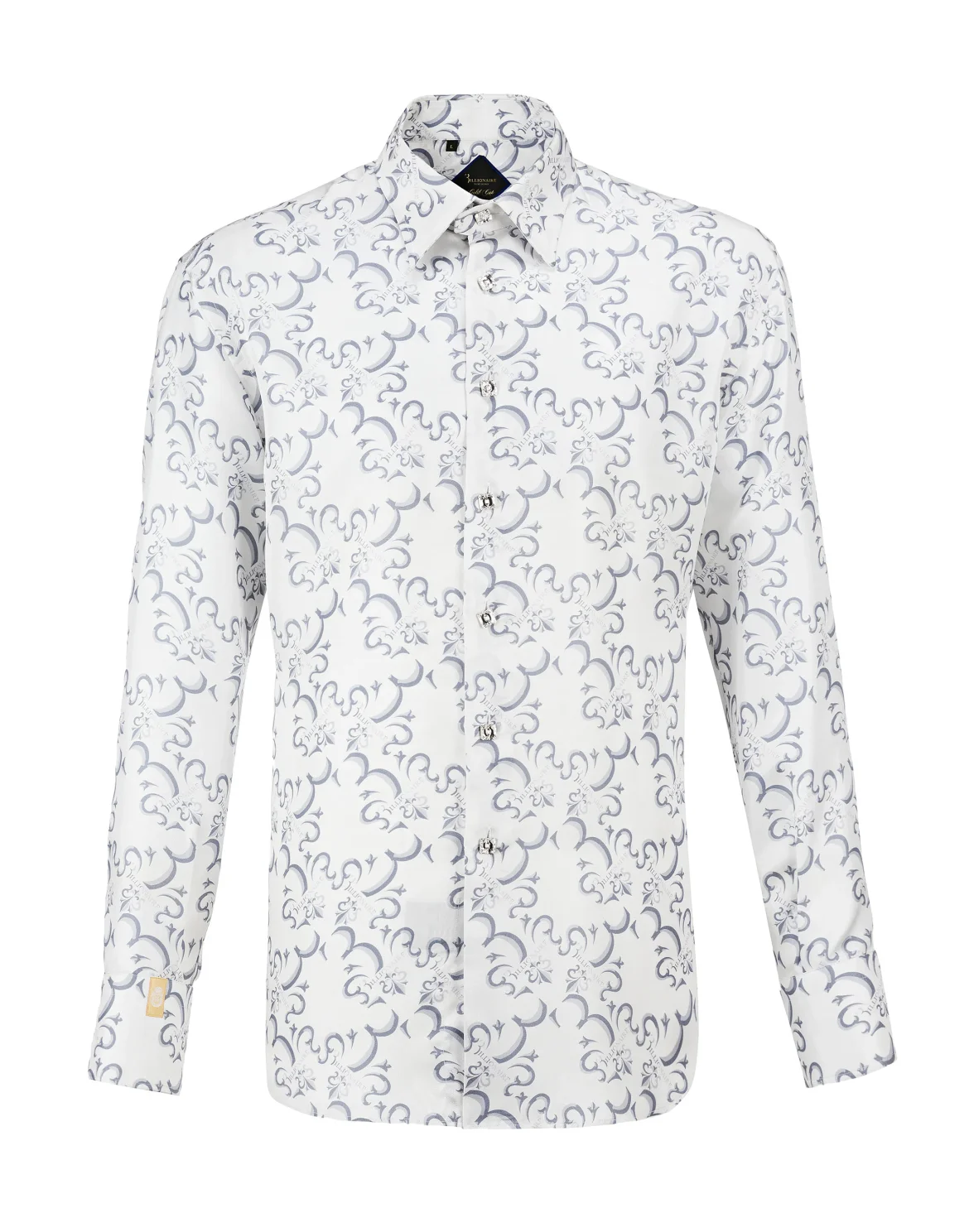 Shirt Gold Cut LS / Milano / Roma2 All over BB, цвет: Белый