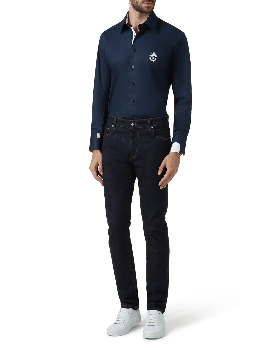 Shirt Silver Cut LS / Milano Crest, цвет: Синий