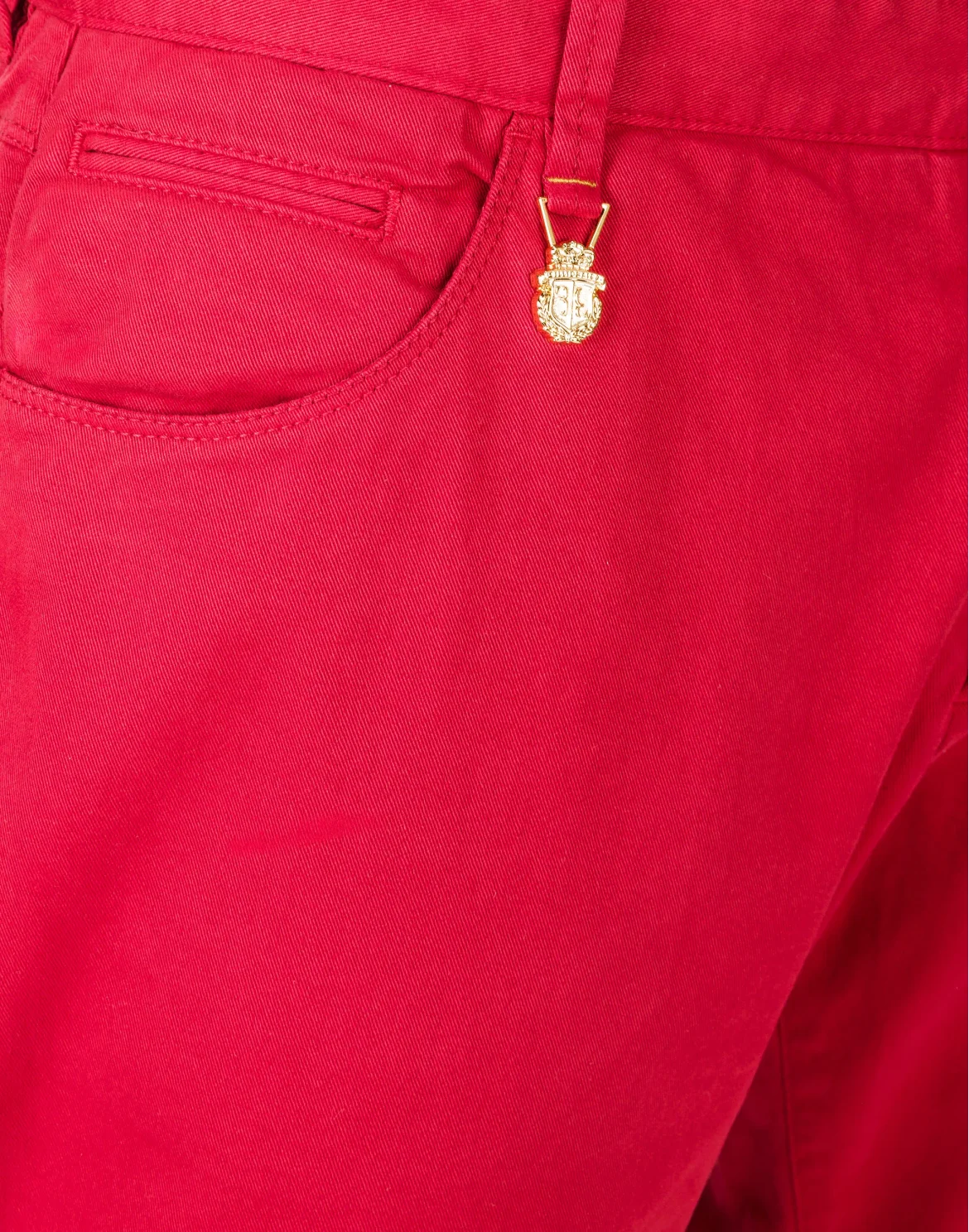 Long Trousers Regular Fit Crest, цвет: Красный