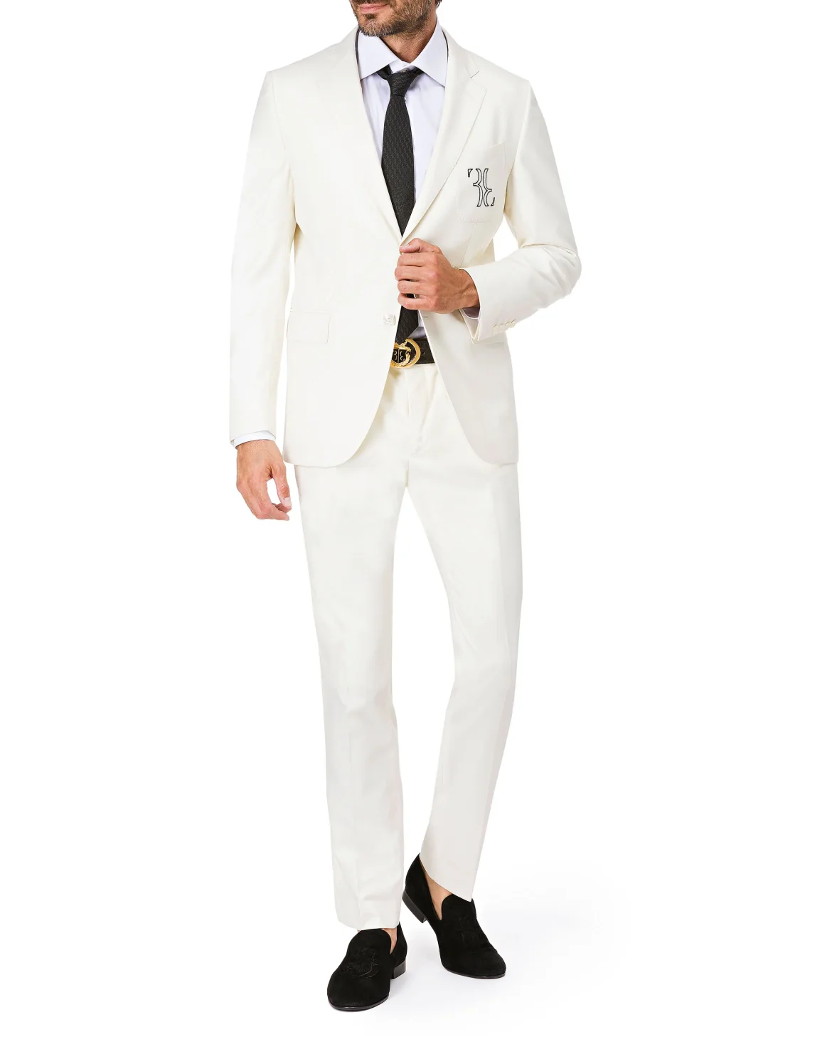 Slim Trousers Double B, цвет: Белый
