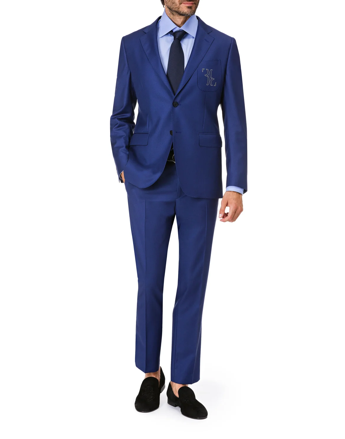 Slim Trousers Double B, цвет: Синий