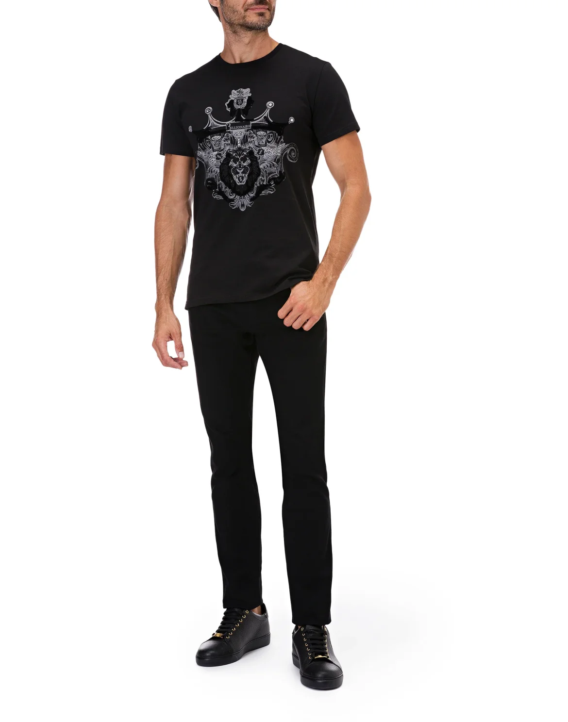 T-shirt Round Neck SS Lion, цвет: Черный
