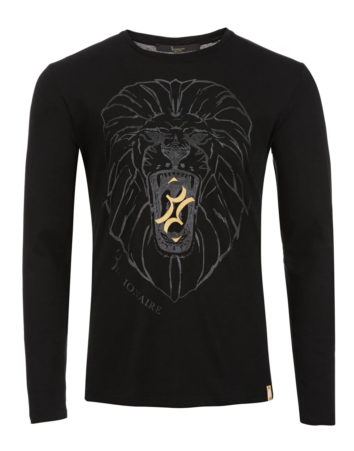 T-shirt Round Neck LS Lion, цвет: Черный