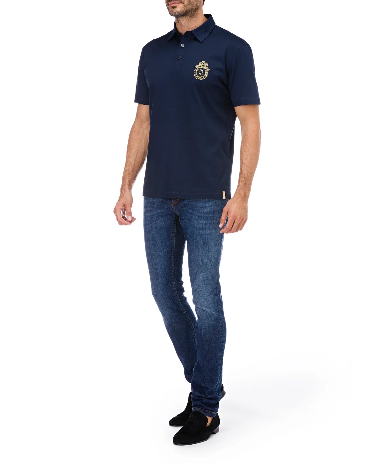 Polo shirt SS Crest, цвет: Синий