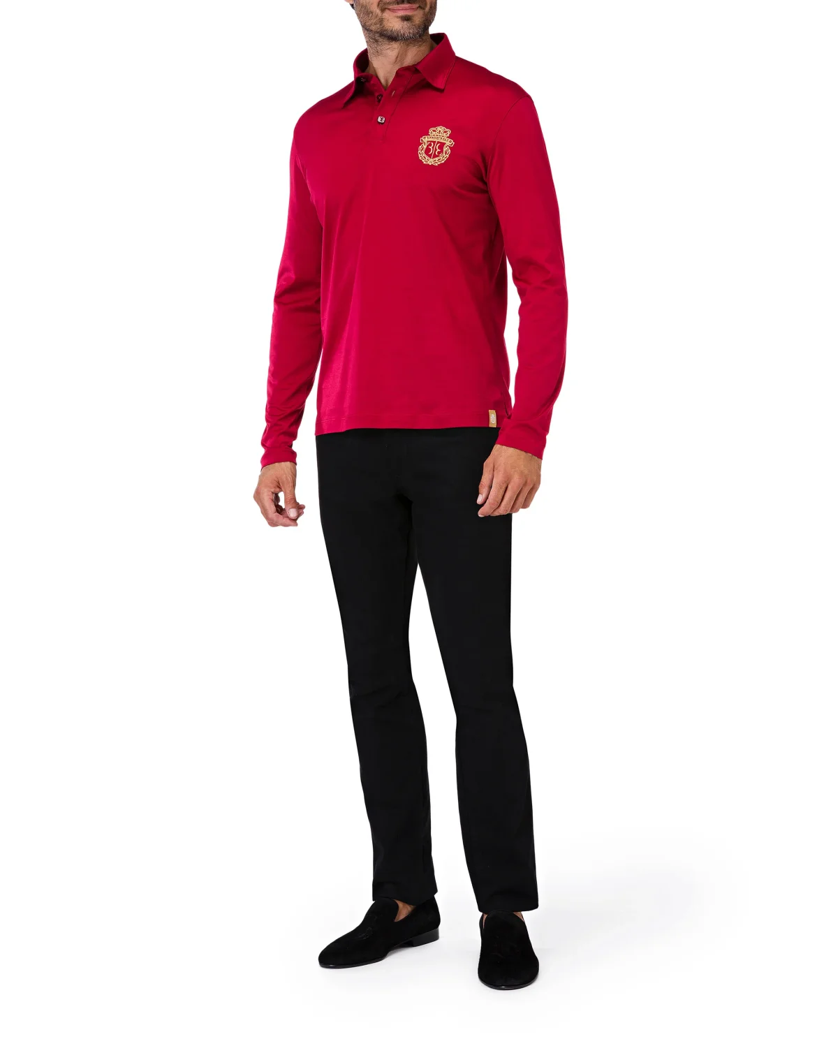 Polo shirt LS Crest, цвет: Красный