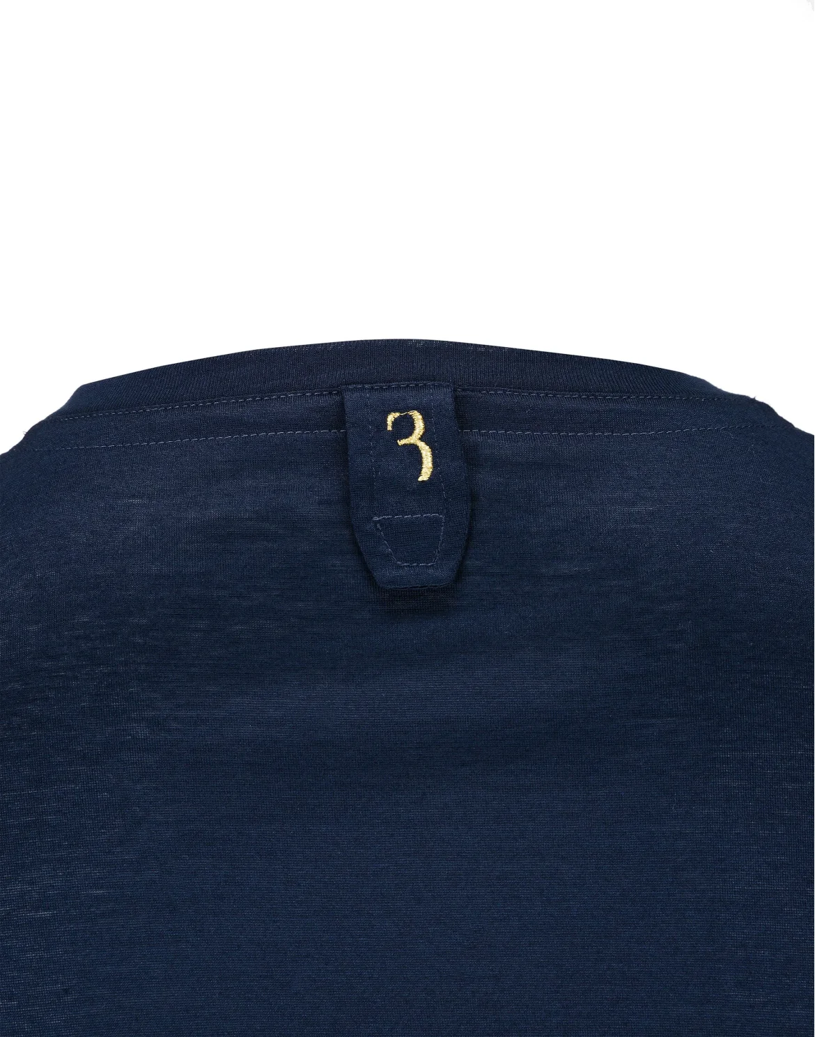 T-shirt V-Neck SS Crest, цвет: Синий