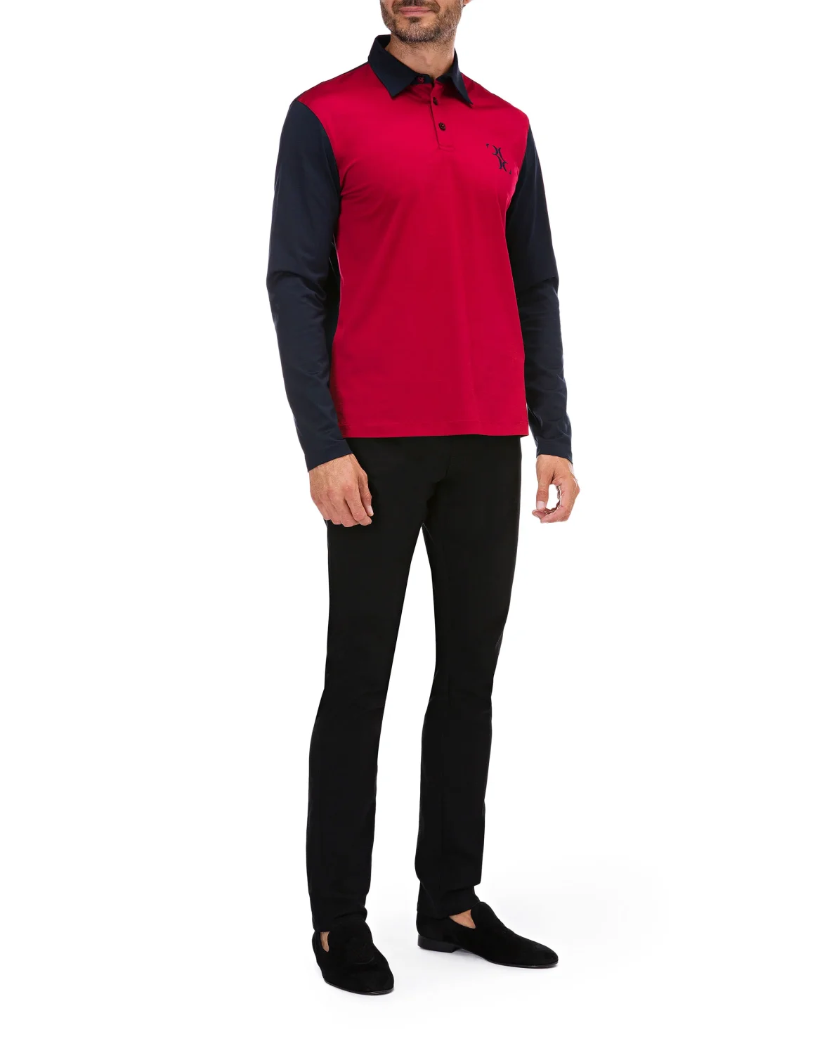 Polo shirt LS Double B, цвет: Красный