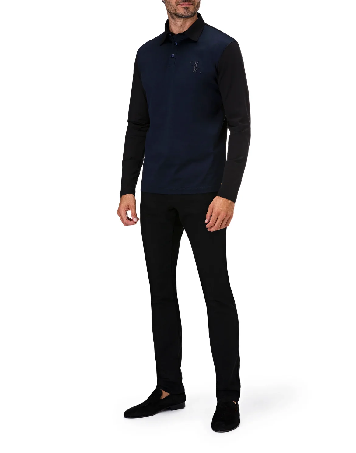 Polo shirt LS Double B, цвет: Синий
