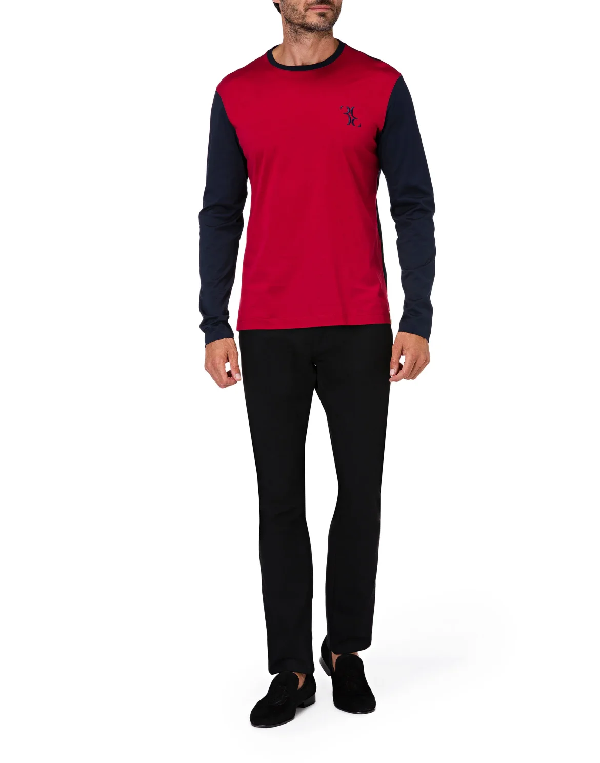T-shirt Round Neck LS Double B, цвет: Красный