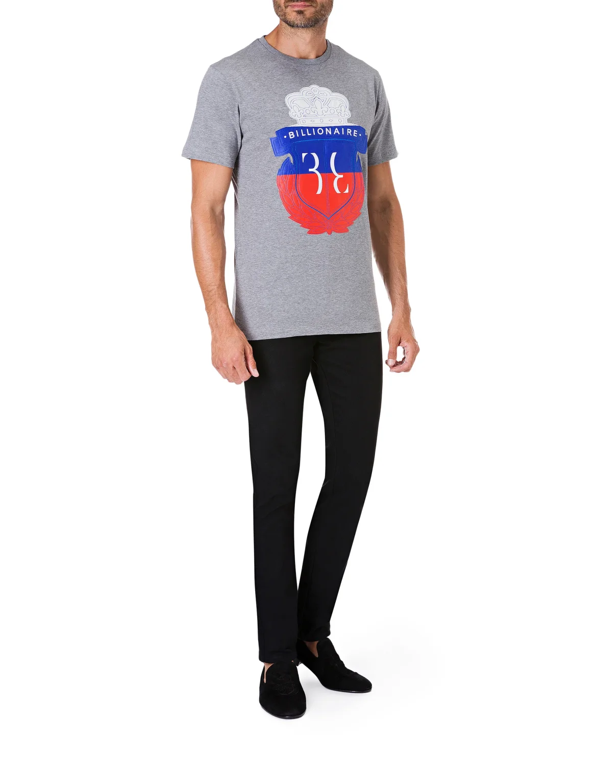T-shirt Round Neck SS Crest, цвет: Серый