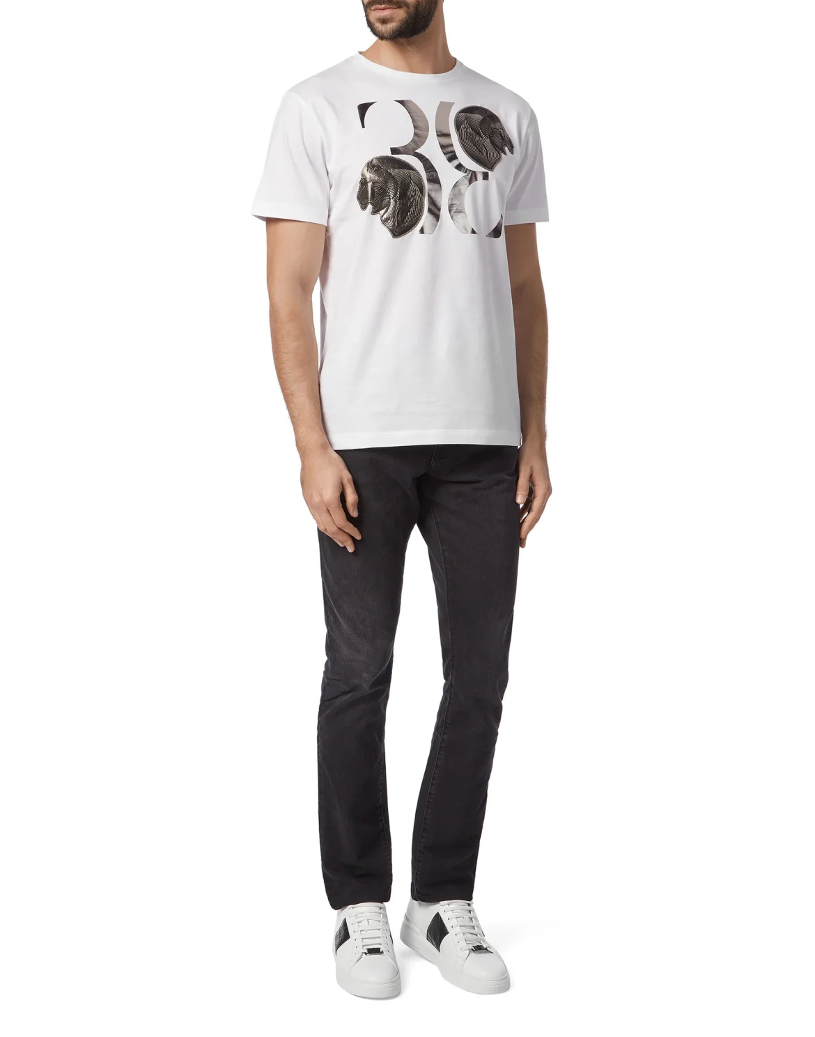 T-shirt Round Neck SS Lion, цвет: Белый