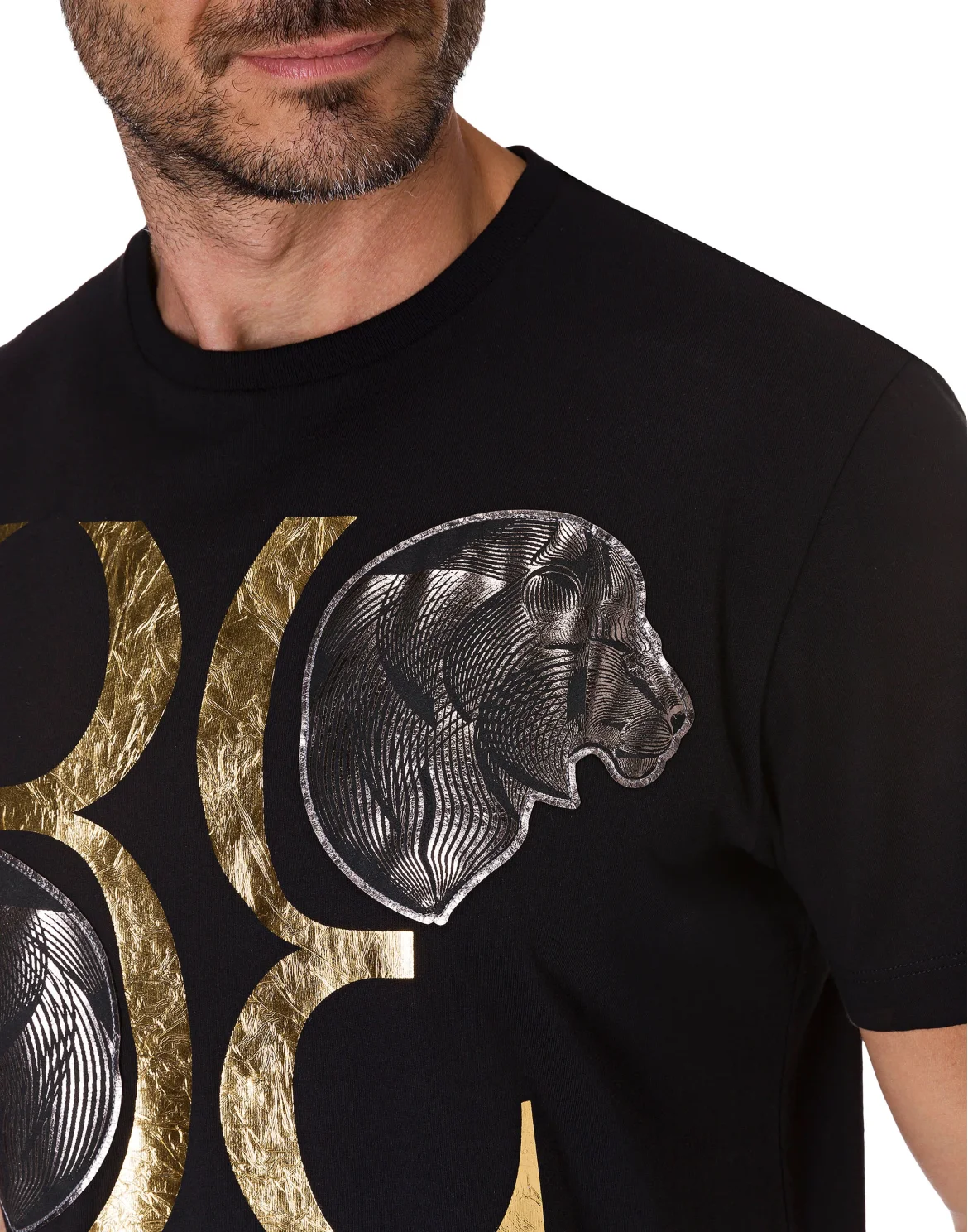T-shirt Round Neck SS Lion, цвет: Черный