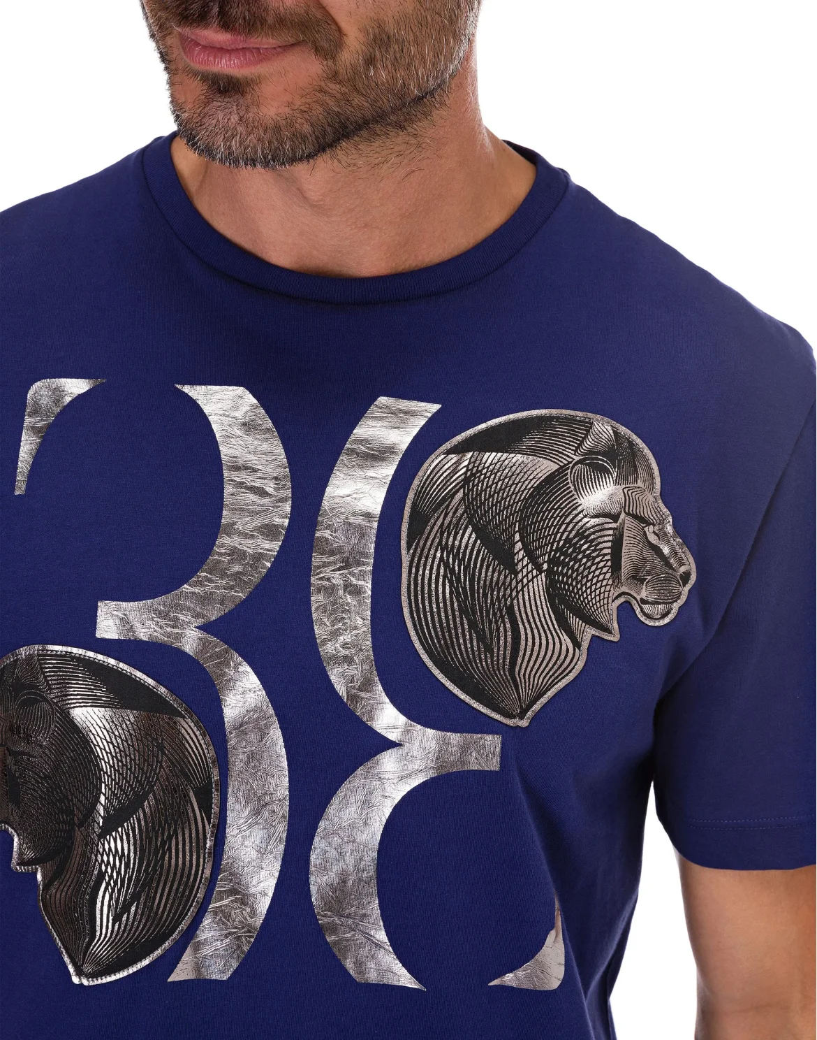 T-shirt Round Neck SS Lion, цвет: Синий