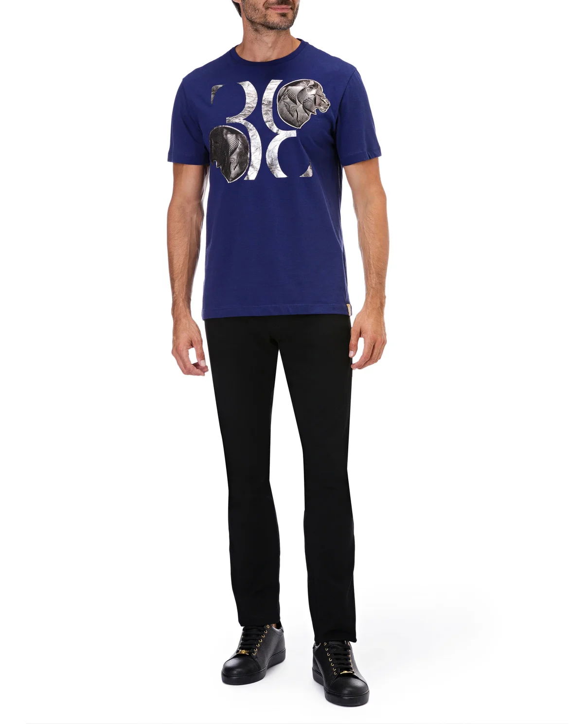 T-shirt Round Neck SS Lion, цвет: Синий