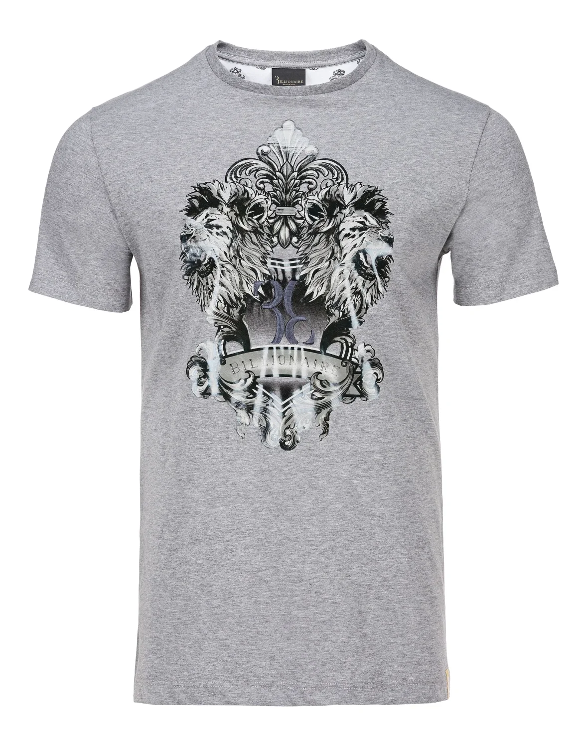T-shirt Round Neck SS Double Lion, цвет: Серый