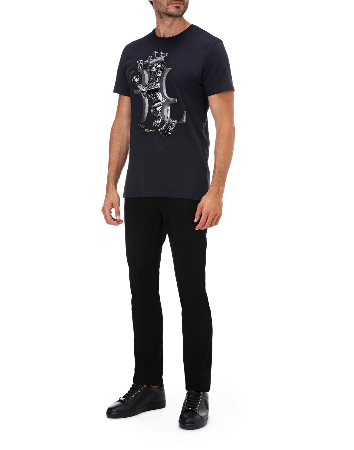 T-shirt Round Neck SS Double Lion, цвет: Синий