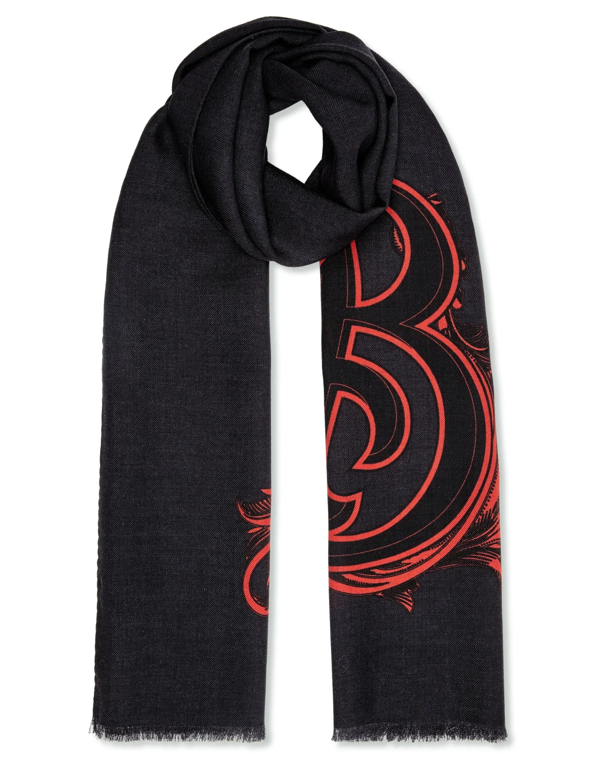 Long Scarf Baroque, цвет: Черный